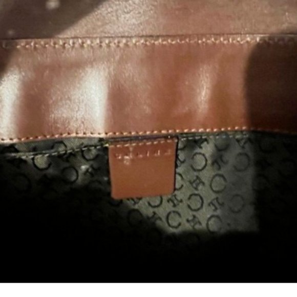 AUTHENTIC CELINE Hand Painted Shoulder Crossbody Bag RARE Animal Print deep red - Picture 16 of 16